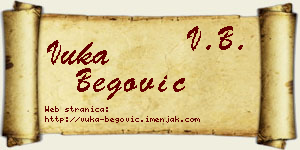Vuka Begović vizit kartica